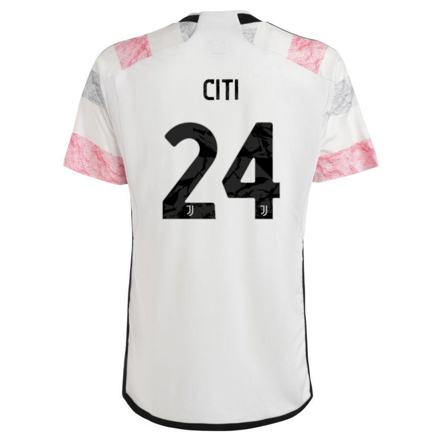 Hombre Fútbol Camiseta Alessandro Citi #24 Blanco Rosa 2ª Equipación 2023/24