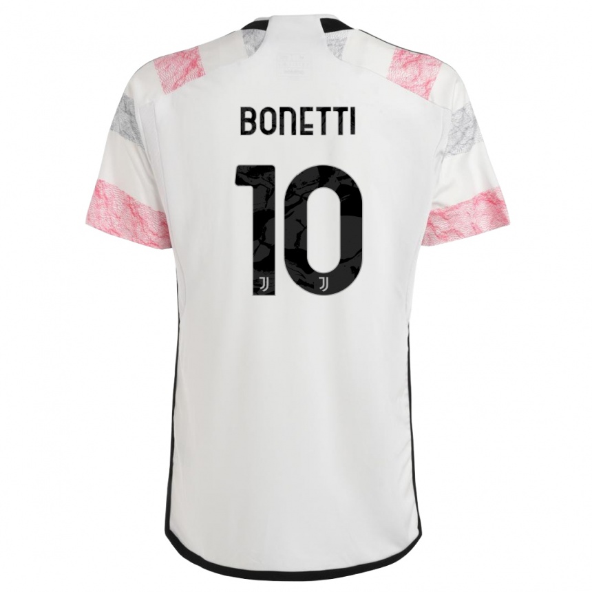 Hombre Fútbol Camiseta Andrea Bonetti #10 Blanco Rosa 2ª Equipación 2023/24