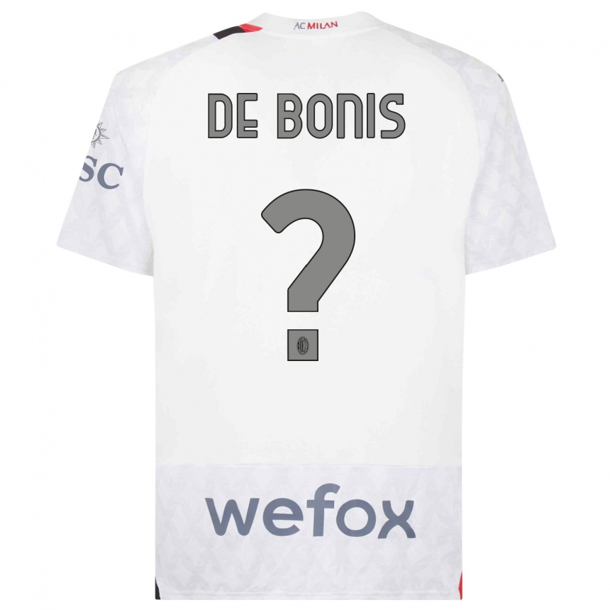 Hombre Fútbol Camiseta Andrea De Bonis #0 Blanco 2ª Equipación 2023/24