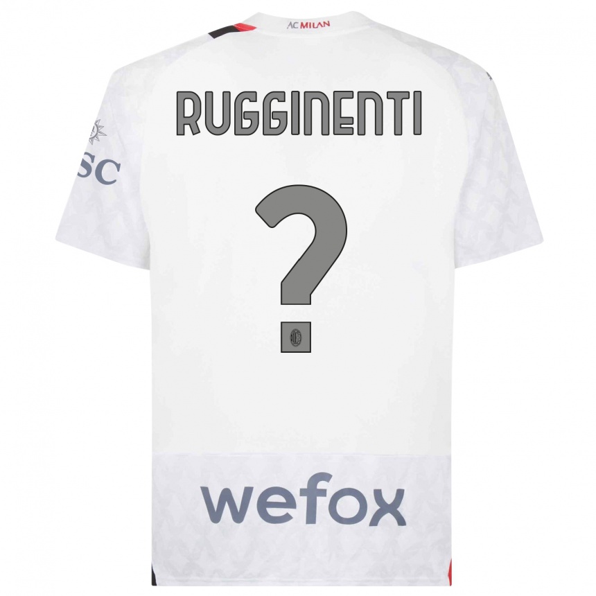 Hombre Fútbol Camiseta Omar Rugginenti #0 Blanco 2ª Equipación 2023/24