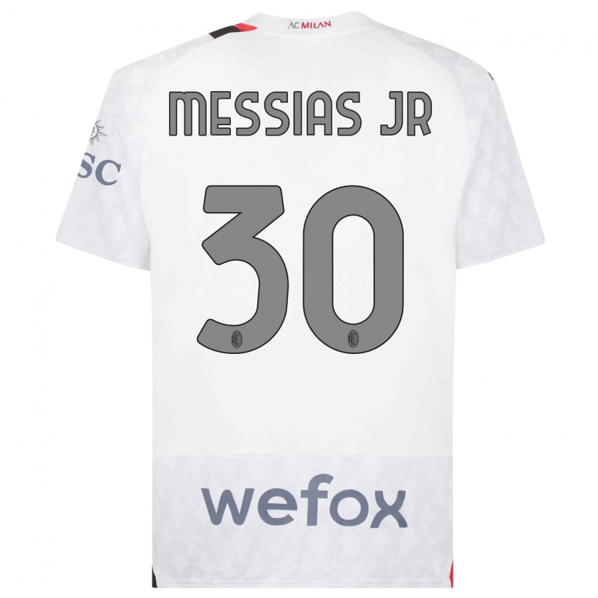 Hombre Fútbol Camiseta Junior Messias #30 Blanco 2ª Equipación 2023/24