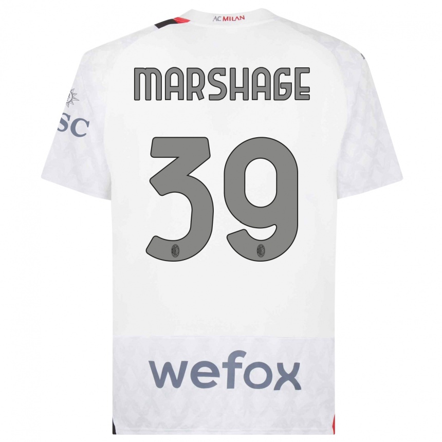 Hombre Fútbol Camiseta Wilgot Marshage #39 Blanco 2ª Equipación 2023/24