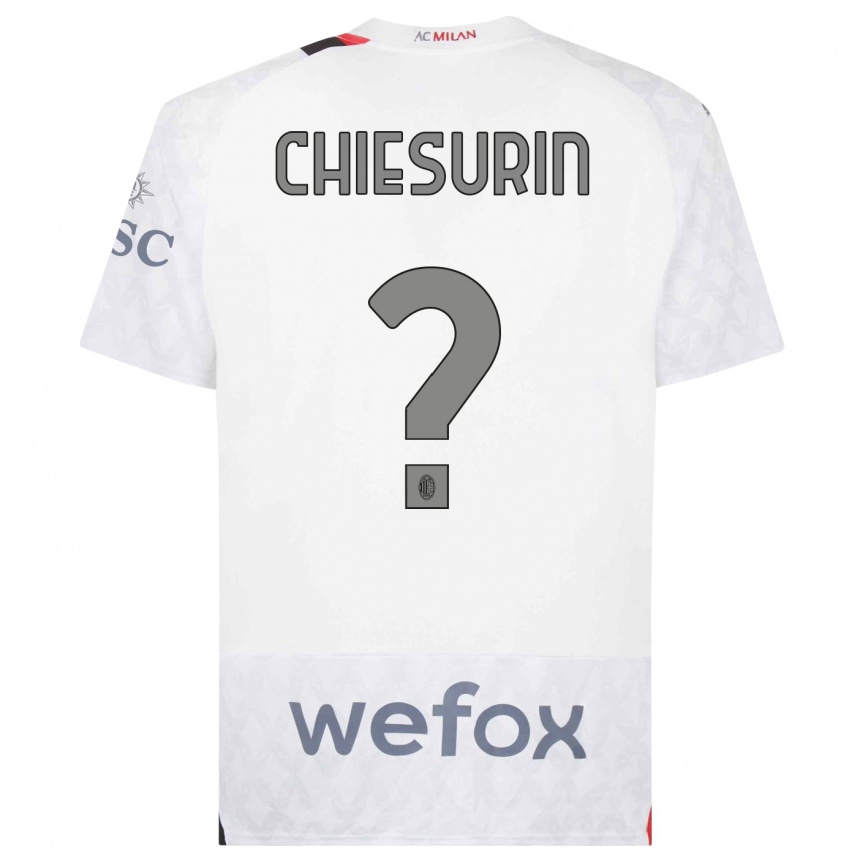 Hombre Fútbol Camiseta Alberto Chiesurin #0 Blanco 2ª Equipación 2023/24