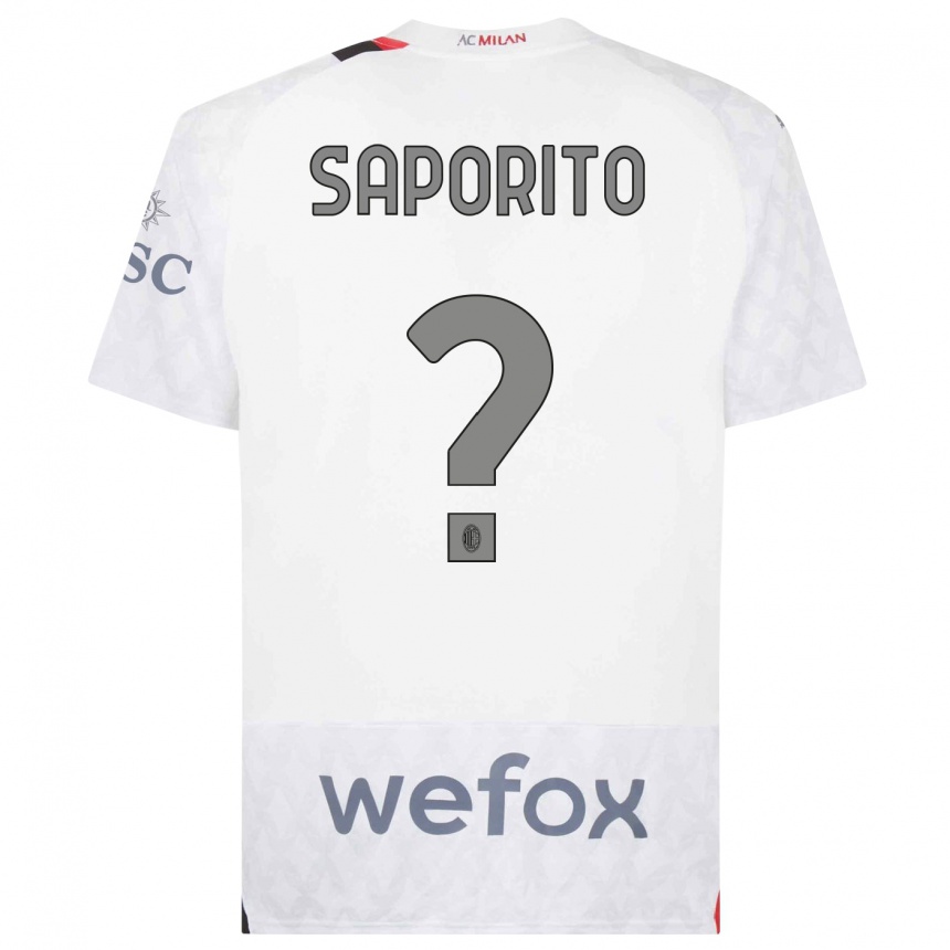 Hombre Fútbol Camiseta Riccardo Saporito #0 Blanco 2ª Equipación 2023/24