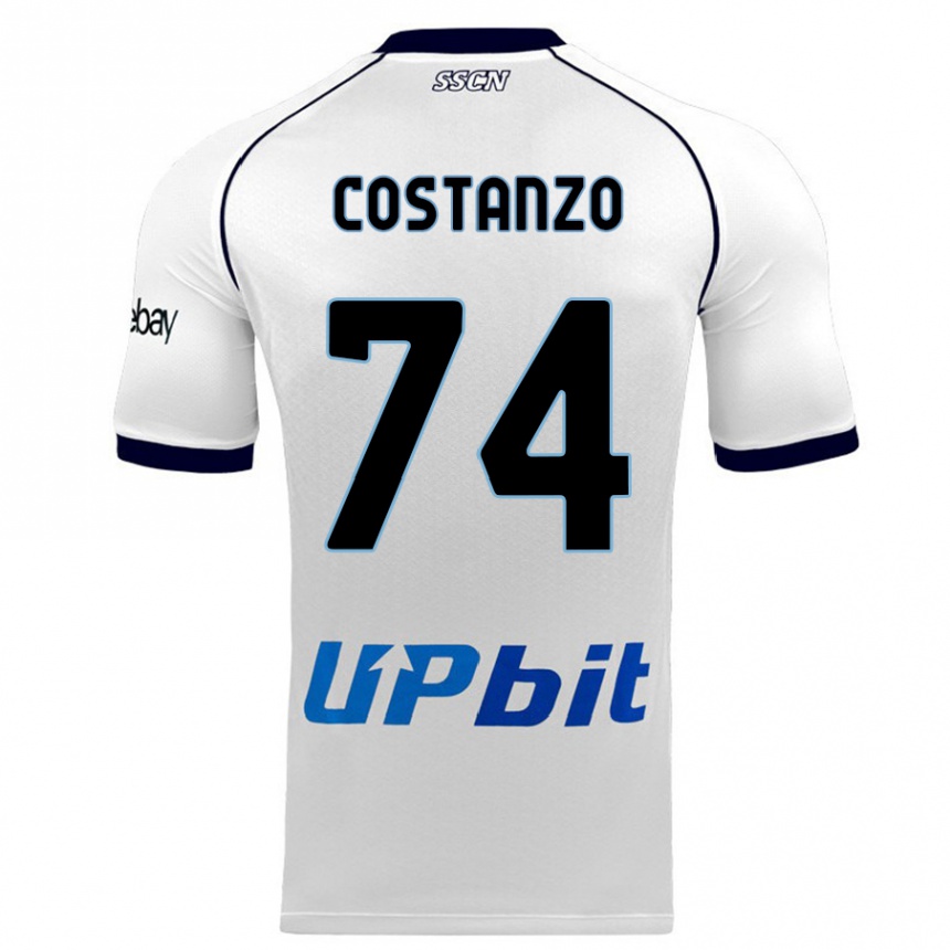 Hombre Fútbol Camiseta Davide Costanzo #74 Blanco 2ª Equipación 2023/24