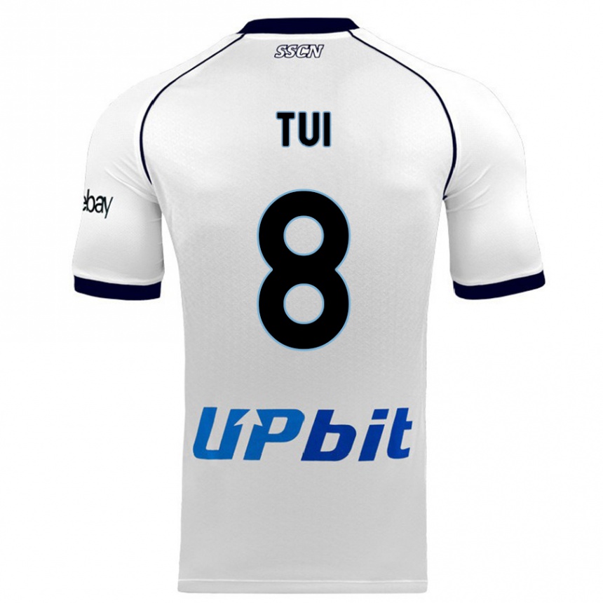 Hombre Fútbol Camiseta Sara Tui #8 Blanco 2ª Equipación 2023/24