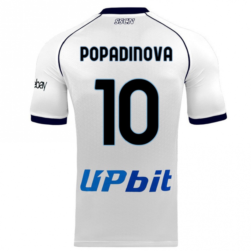 Hombre Fútbol Camiseta Evdokiya Popadinova #10 Blanco 2ª Equipación 2023/24