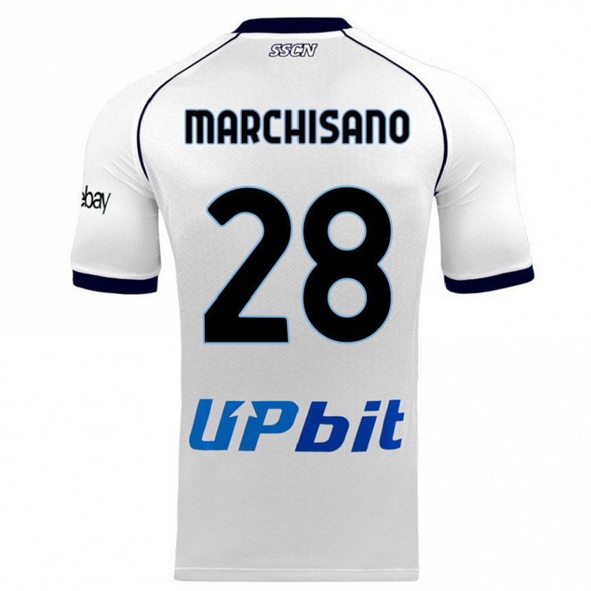 Hombre Fútbol Camiseta Matteo Marchisano #28 Blanco 2ª Equipación 2023/24