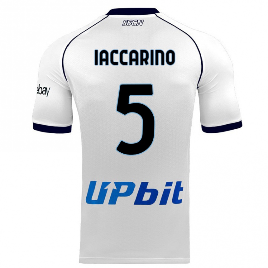 Hombre Fútbol Camiseta Gennaro Iaccarino #5 Blanco 2ª Equipación 2023/24