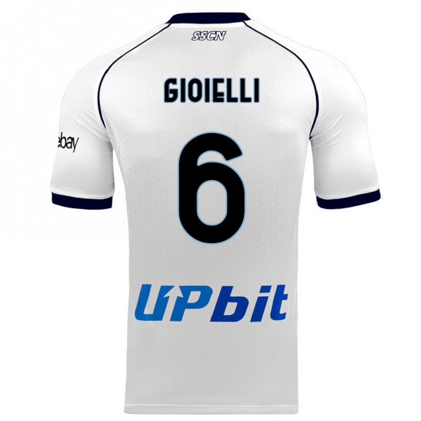 Hombre Fútbol Camiseta Francesco Pio Gioielli #6 Blanco 2ª Equipación 2023/24