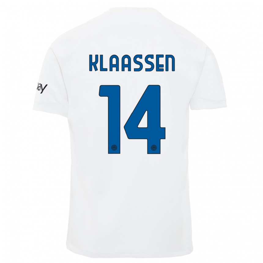 Hombre Fútbol Camiseta Davy Klaassen #14 Blanco 2ª Equipación 2023/24