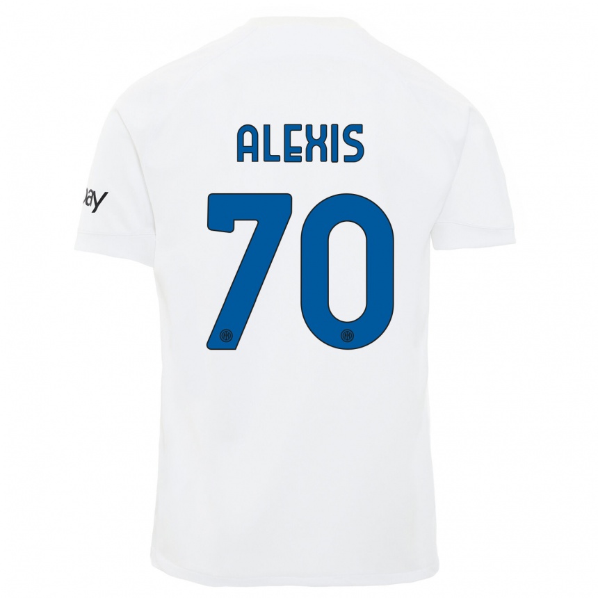 Hombre Fútbol Camiseta Alexis Sanchez #70 Blanco 2ª Equipación 2023/24