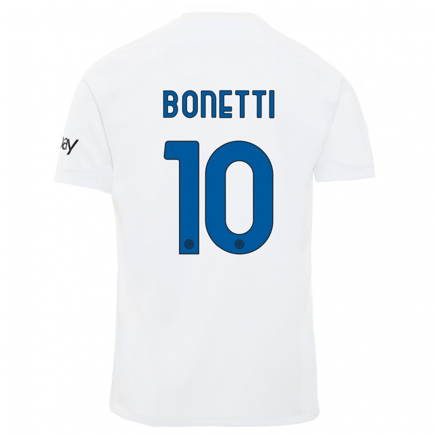 Hombre Fútbol Camiseta Tatiana Bonetti #10 Blanco 2ª Equipación 2023/24