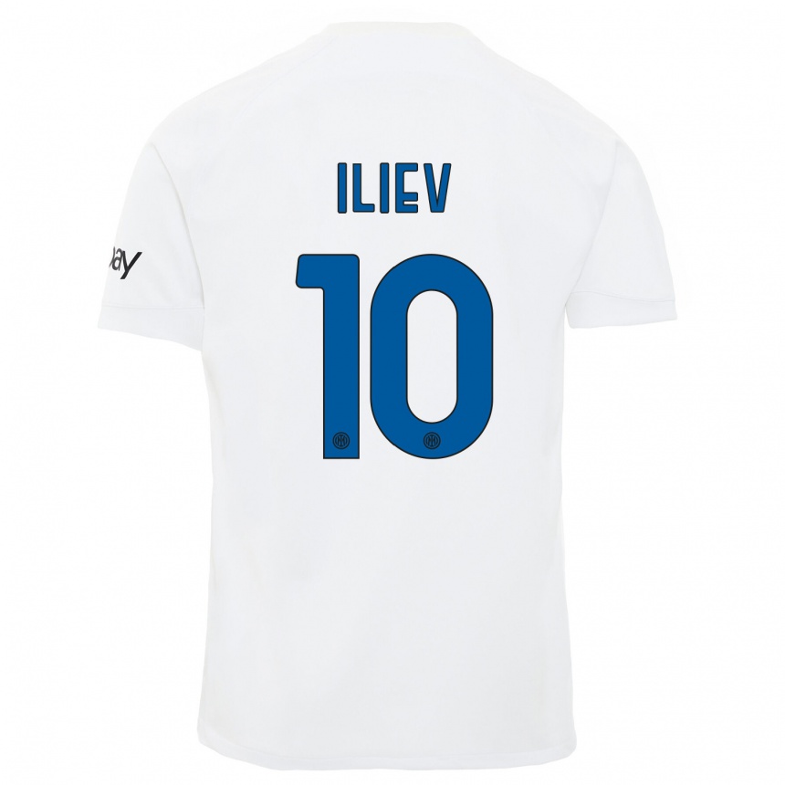 Hombre Fútbol Camiseta Nikola Iliev #10 Blanco 2ª Equipación 2023/24