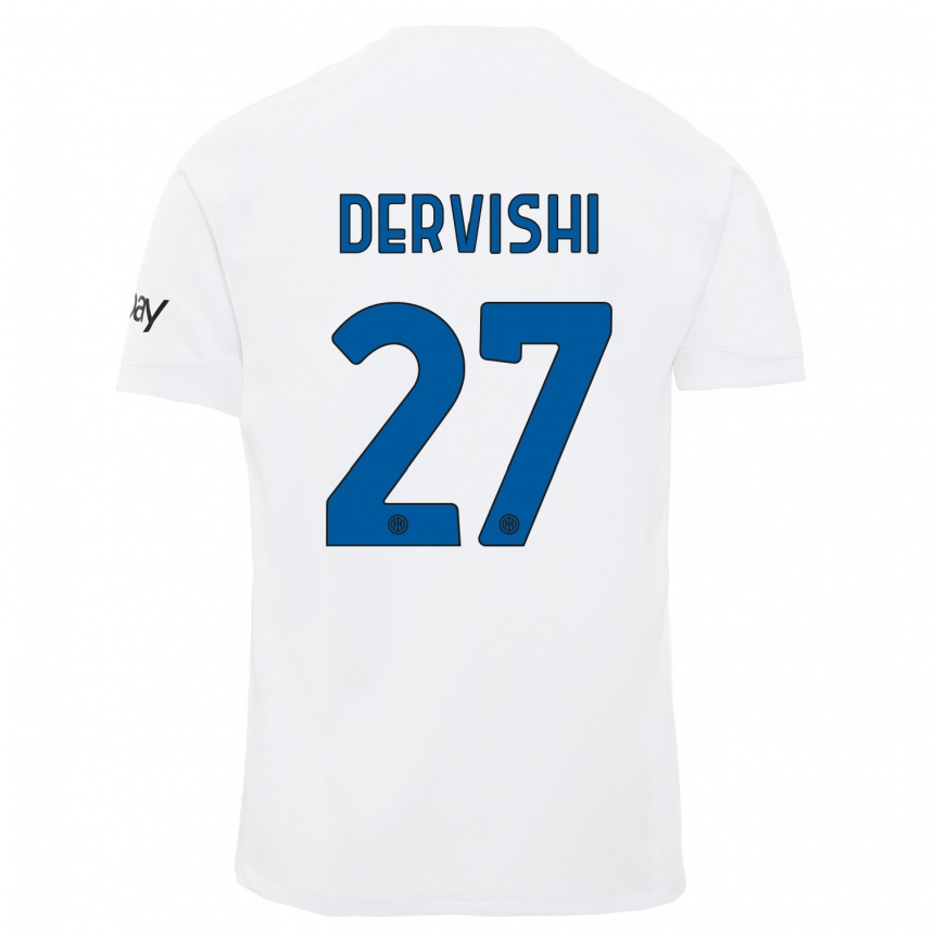 Hombre Fútbol Camiseta Kristian Dervishi #27 Blanco 2ª Equipación 2023/24