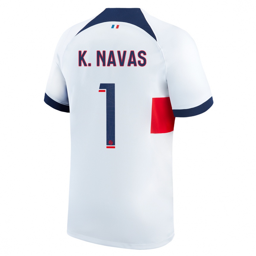 Hombre Fútbol Camiseta Keylor Navas #1 Blanco 2ª Equipación 2023/24