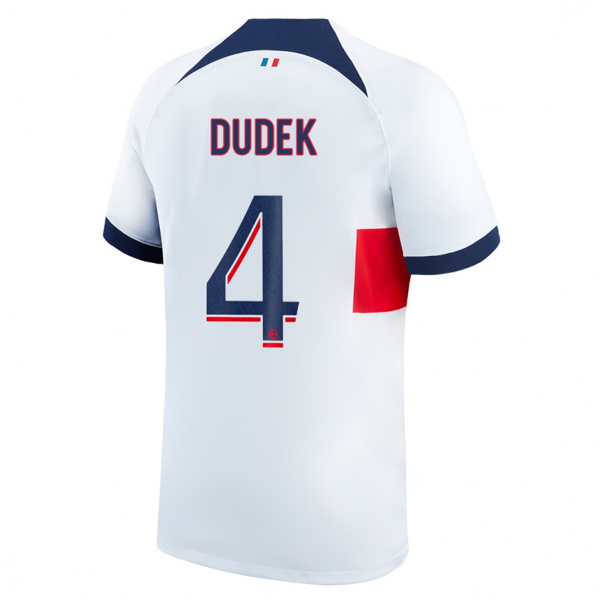 Hombre Fútbol Camiseta Paulina Dudek #4 Blanco 2ª Equipación 2023/24