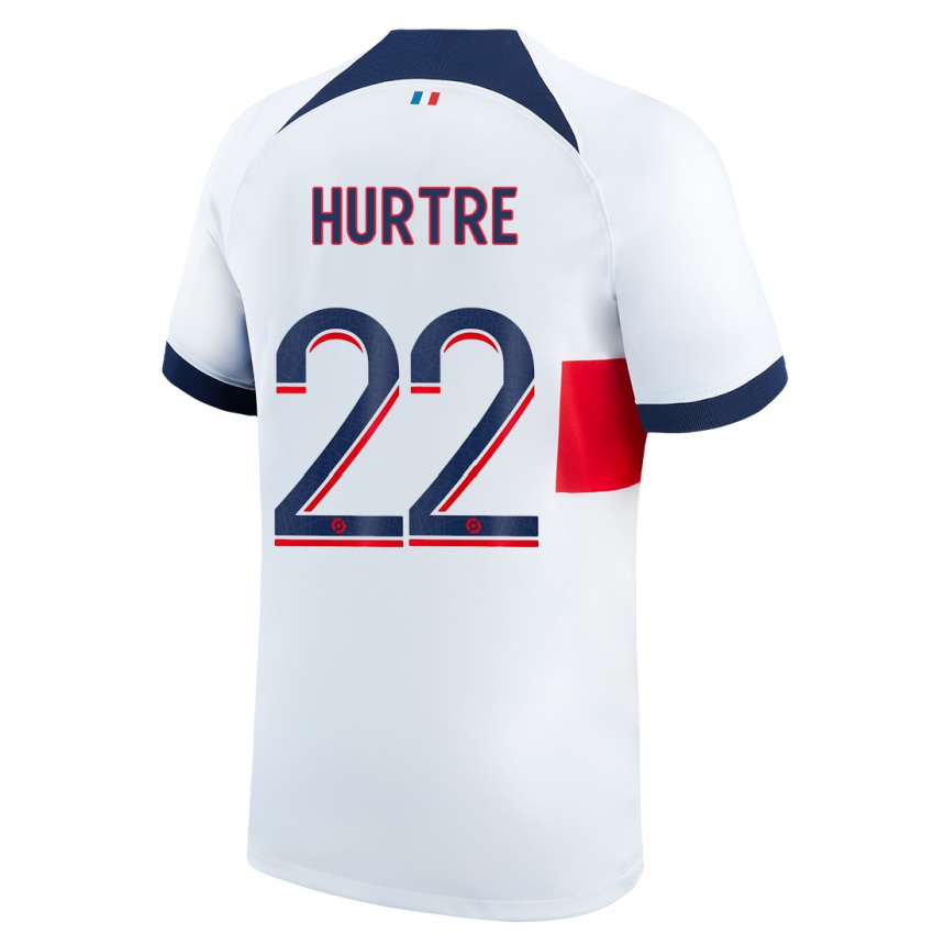 Hombre Fútbol Camiseta Oceane Hurtre #22 Blanco 2ª Equipación 2023/24