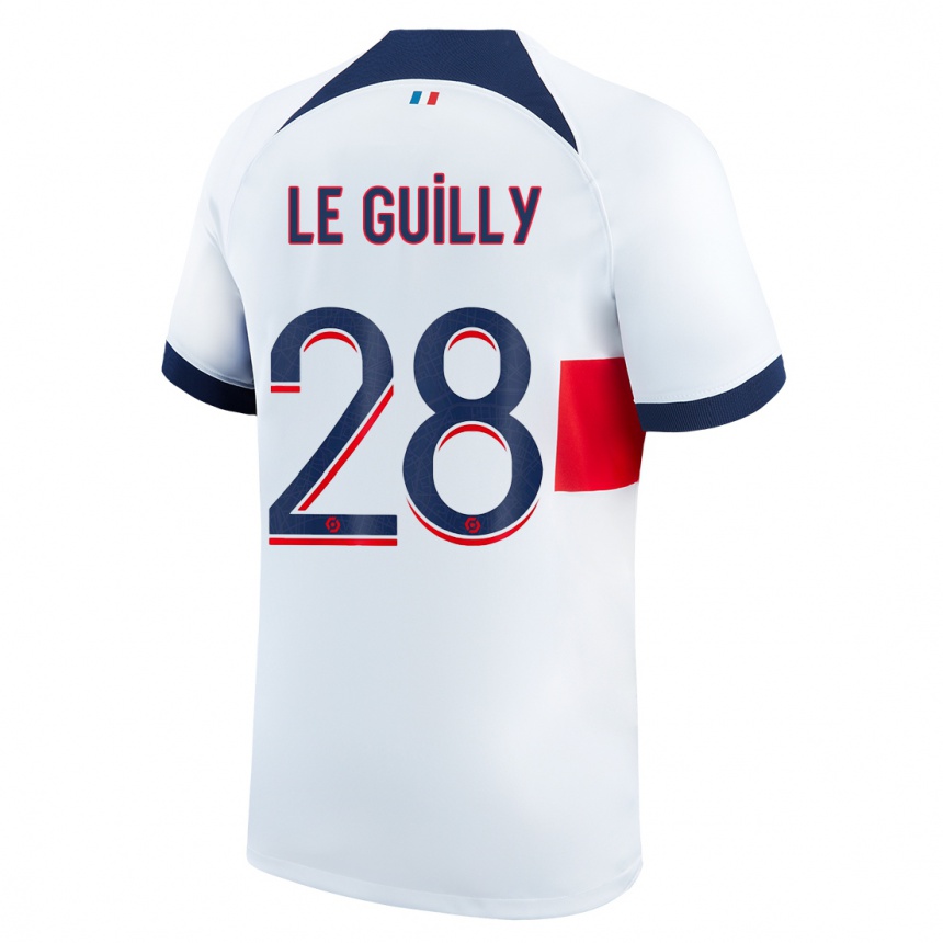 Hombre Fútbol Camiseta Jade Le Guilly #28 Blanco 2ª Equipación 2023/24