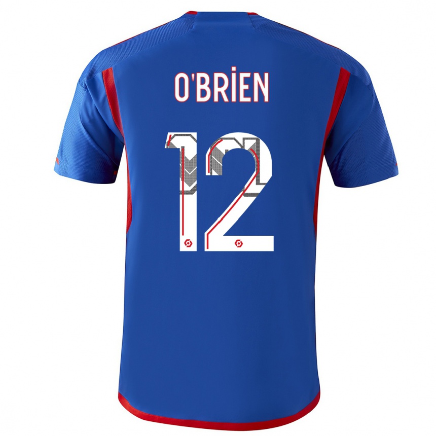 Hombre Fútbol Camiseta Jake O'brien #12 Azul Rojo 2ª Equipación 2023/24