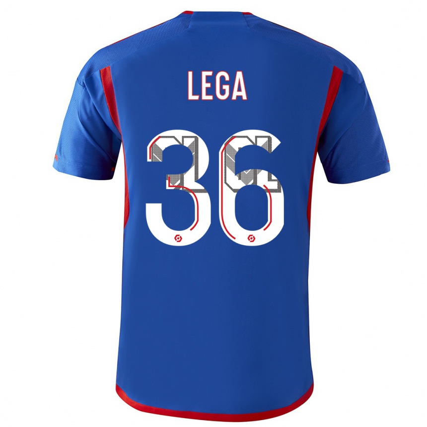 Hombre Fútbol Camiseta Sekou Lega #36 Azul Rojo 2ª Equipación 2023/24