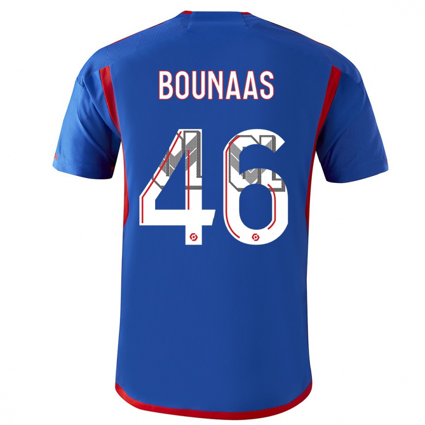 Hombre Fútbol Camiseta Idris Bounaas #46 Azul Rojo 2ª Equipación 2023/24