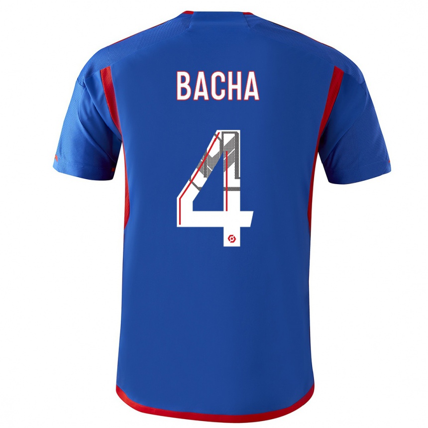 Hombre Fútbol Camiseta Selma Bacha #4 Azul Rojo 2ª Equipación 2023/24