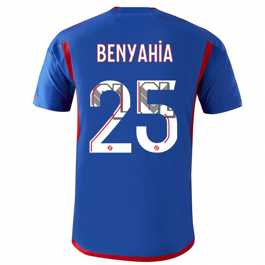 Hombre Fútbol Camiseta Ines Benyahia #25 Azul Rojo 2ª Equipación 2023/24