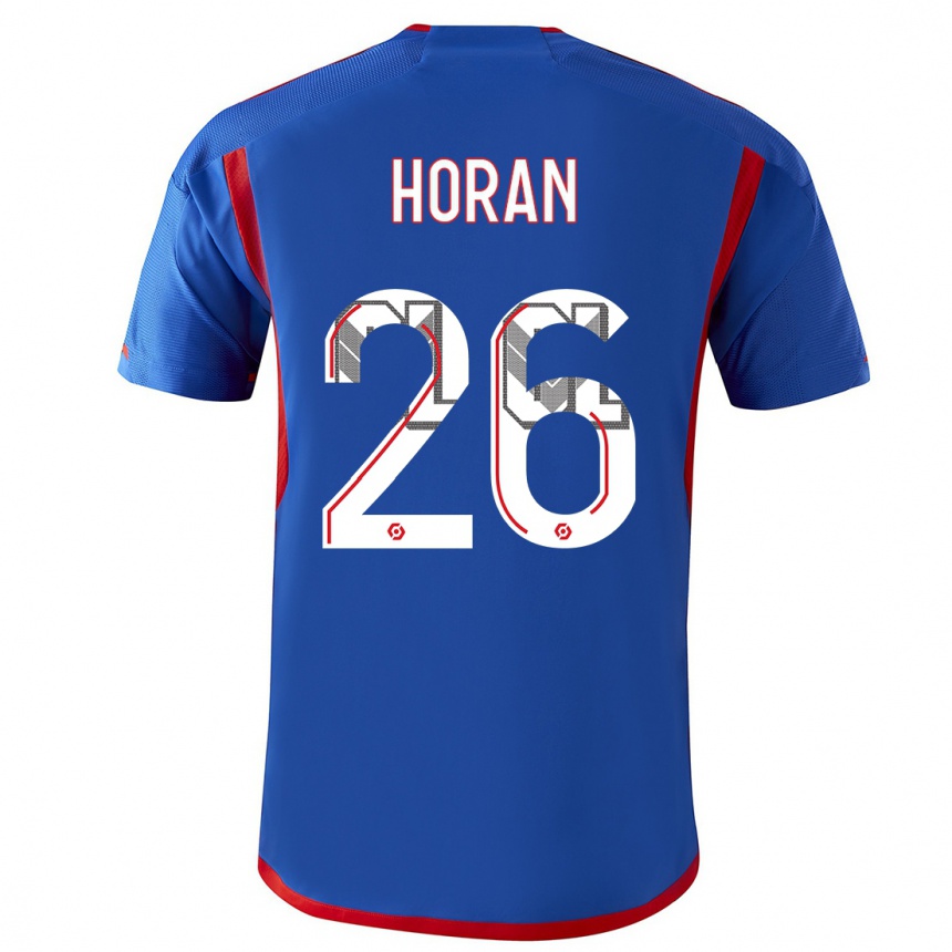 Hombre Fútbol Camiseta Lindsey Horan #26 Azul Rojo 2ª Equipación 2023/24