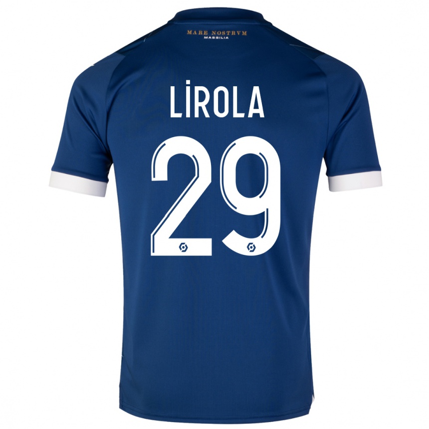 Hombre Fútbol Camiseta Pol Lirola #29 Azul Oscuro 2ª Equipación 2023/24