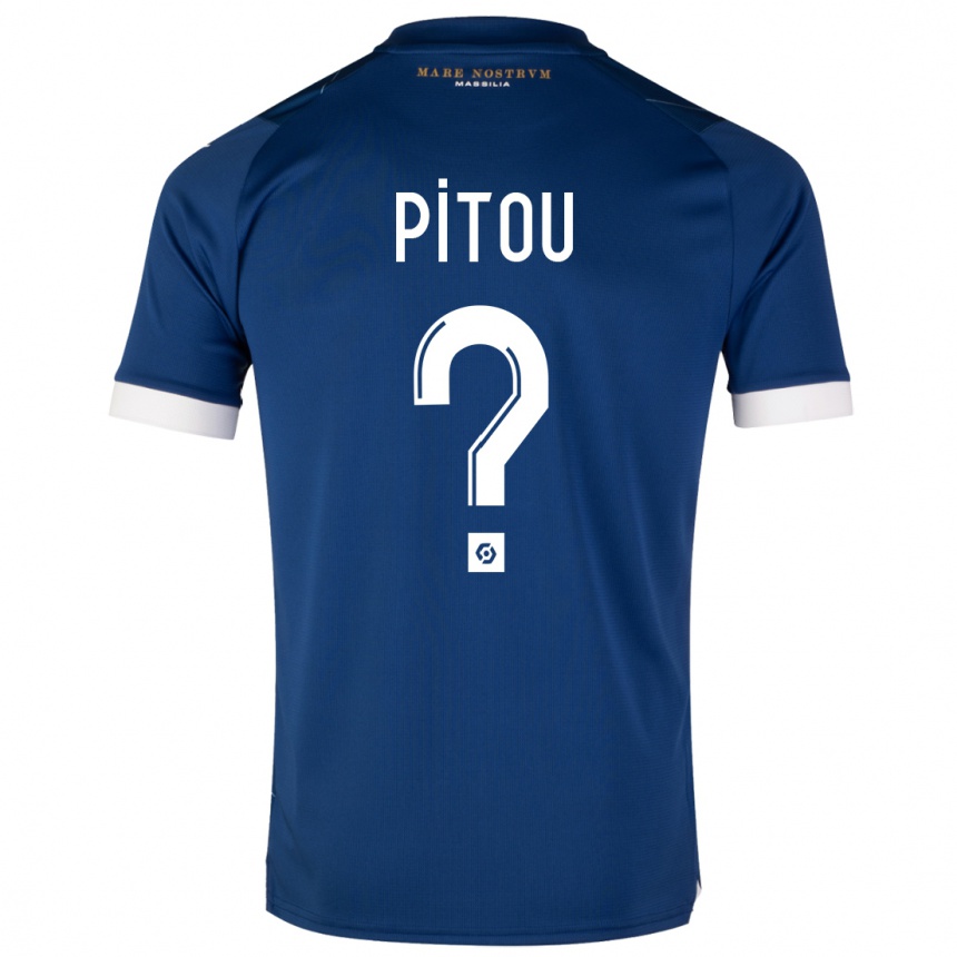 Hombre Fútbol Camiseta Jonathan Pitou #0 Azul Oscuro 2ª Equipación 2023/24