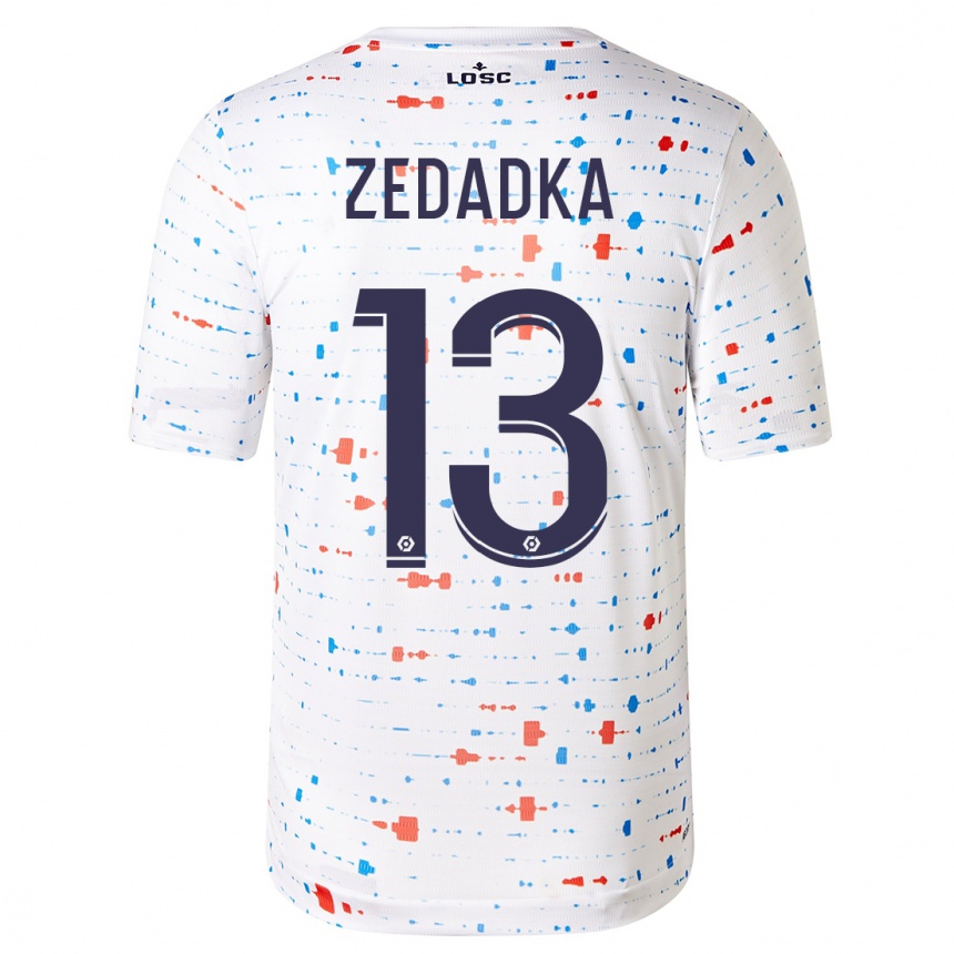 Hombre Fútbol Camiseta Akim Zedadka #13 Blanco 2ª Equipación 2023/24