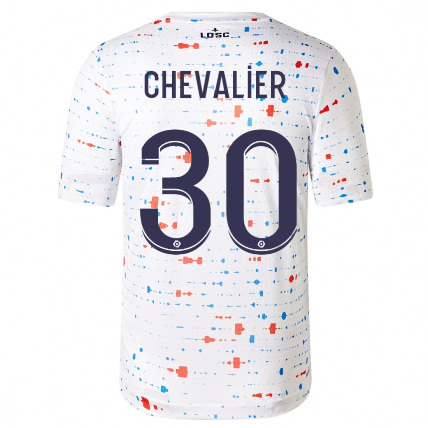 Hombre Fútbol Camiseta Lucas Chevalier #30 Blanco 2ª Equipación 2023/24