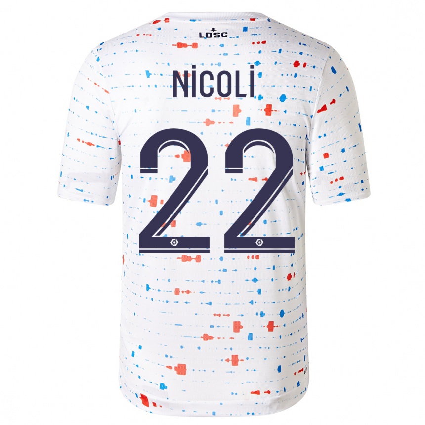 Hombre Fútbol Camiseta Morgane Nicoli #22 Blanco 2ª Equipación 2023/24