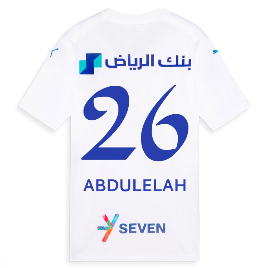 Hombre Fútbol Camiseta Abdulelah Al-Malki #26 Blanco 2ª Equipación 2023/24