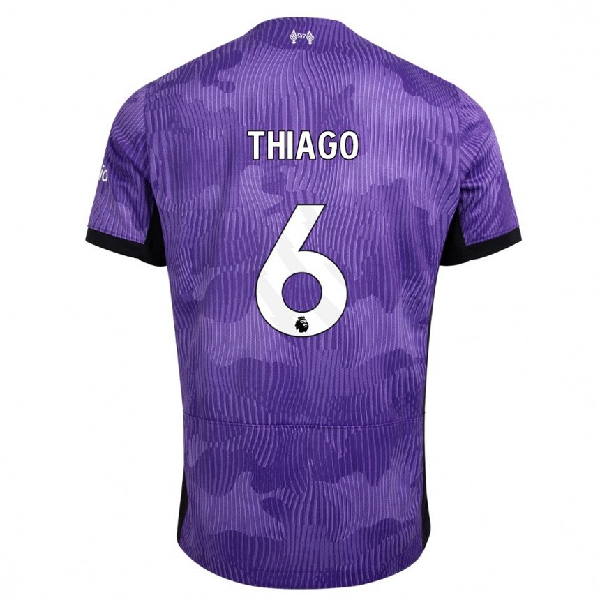 Hombre Fútbol Camiseta Thiago #6 Púrpura Equipación Tercera 2023/24