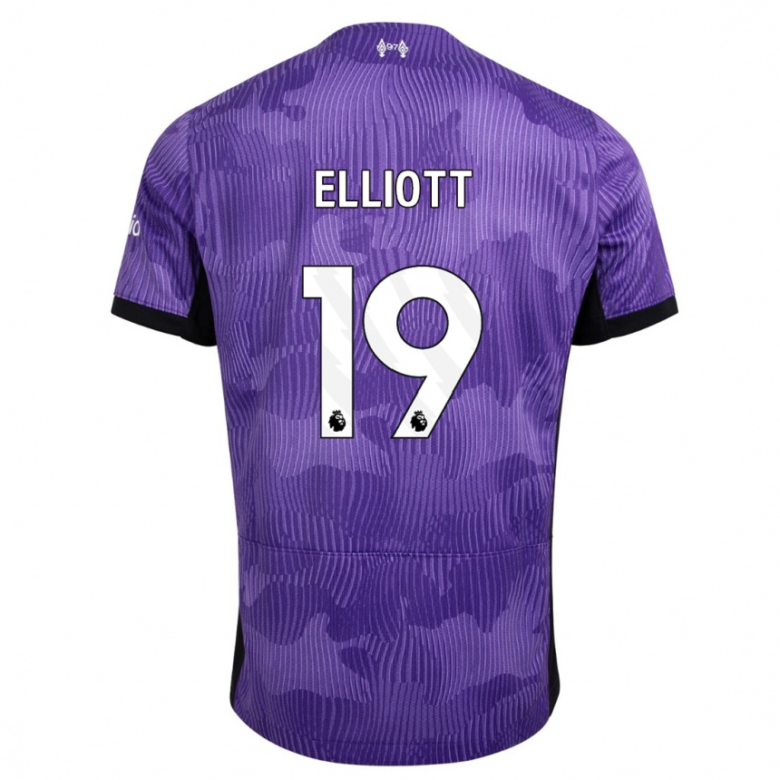 Hombre Fútbol Camiseta Harvey Elliott #19 Púrpura Equipación Tercera 2023/24