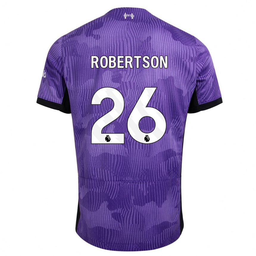 Hombre Fútbol Camiseta Andrew Robertson #26 Púrpura Equipación Tercera 2023/24