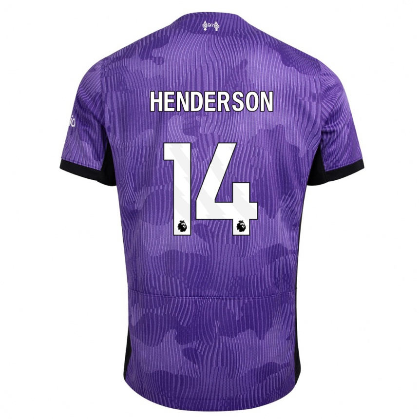 Hombre Fútbol Camiseta Henderson #14 Púrpura Equipación Tercera 2023/24