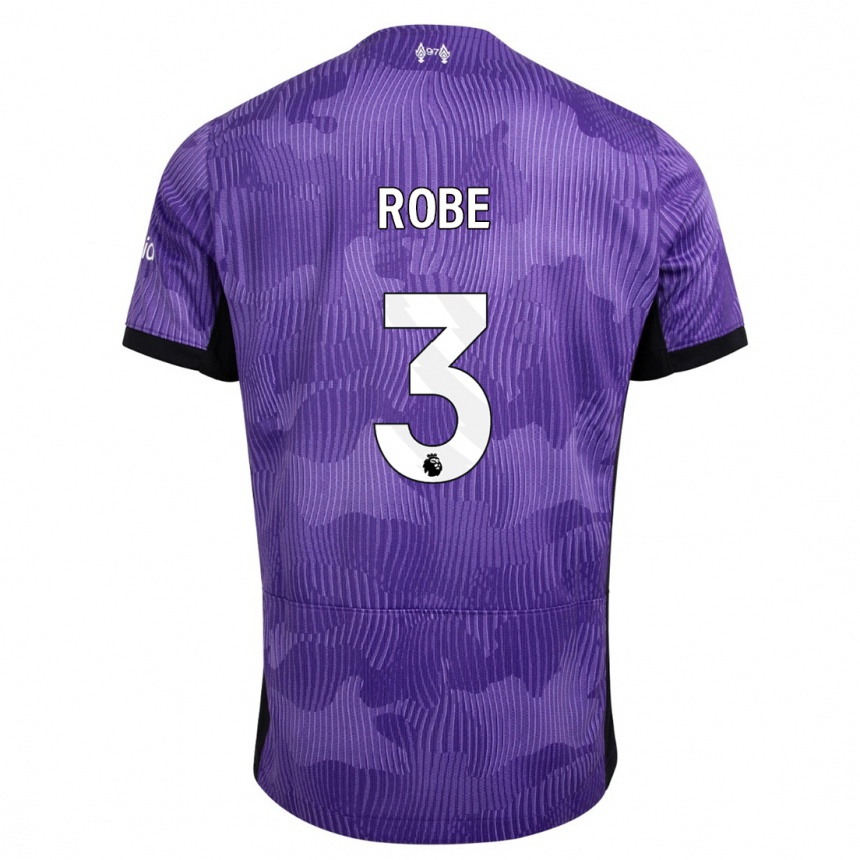 Hombre Fútbol Camiseta Leighanne Robe #3 Púrpura Equipación Tercera 2023/24