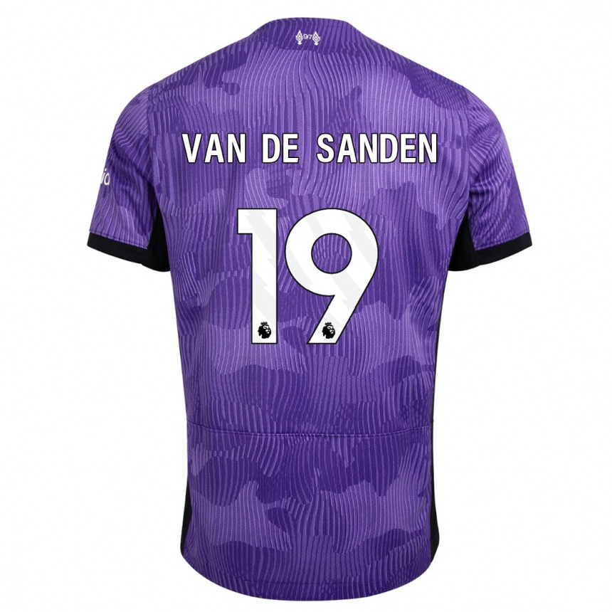 Hombre Fútbol Camiseta Shanice Van De Sanden #19 Púrpura Equipación Tercera 2023/24