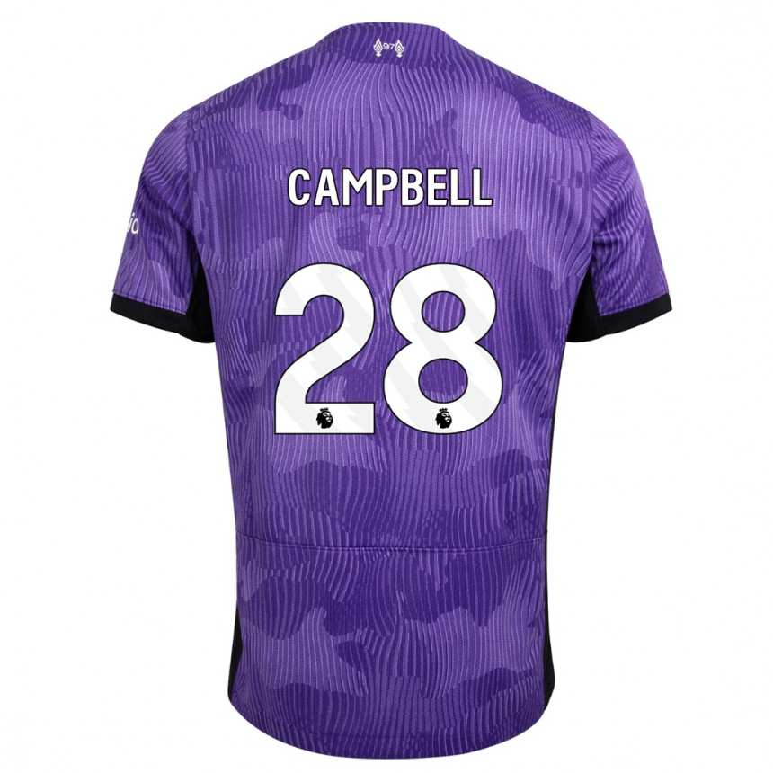 Hombre Fútbol Camiseta Megan Campbell #28 Púrpura Equipación Tercera 2023/24