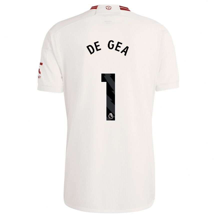 Hombre Fútbol Camiseta David De Gea #1 Blanco Equipación Tercera 2023/24