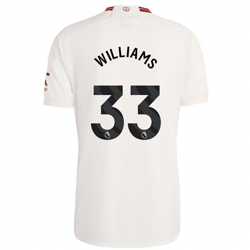 Hombre Fútbol Camiseta Brandon Williams #33 Blanco Equipación Tercera 2023/24