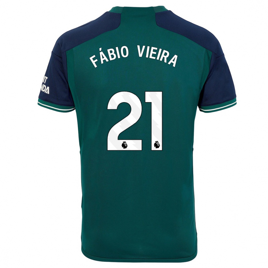 Hombre Fútbol Camiseta Fabio Vieira #21 Verde Equipación Tercera 2023/24