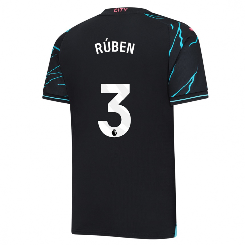 Hombre Fútbol Camiseta Ruben Dias #3 Azul Oscuro Equipación Tercera 2023/24