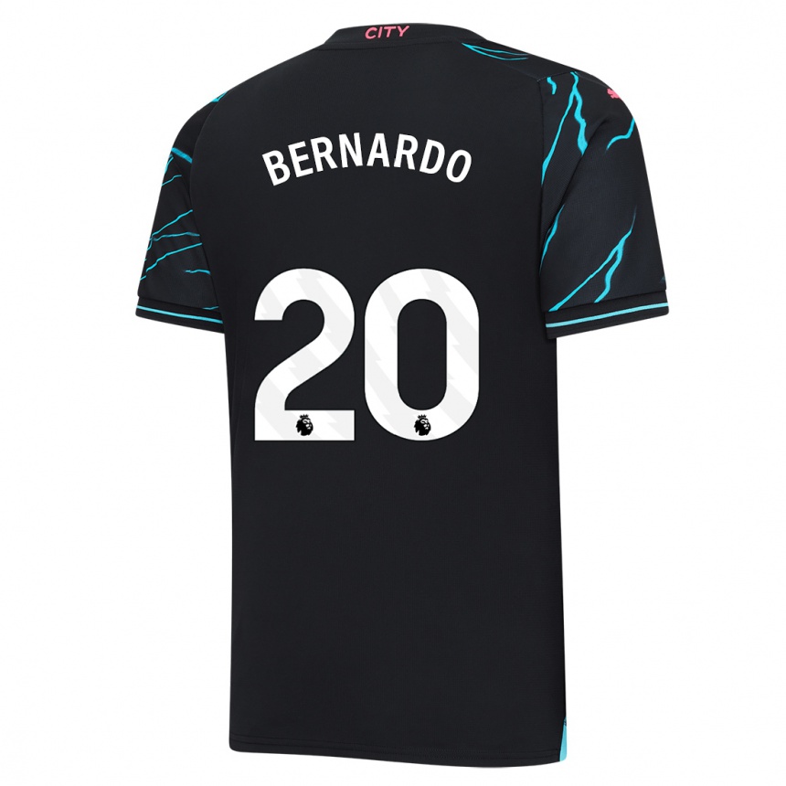 Hombre Fútbol Camiseta Bernardo Silva #20 Azul Oscuro Equipación Tercera 2023/24