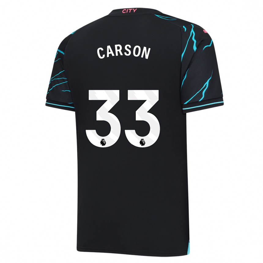 Hombre Fútbol Camiseta Scott Carson #33 Azul Oscuro Equipación Tercera 2023/24