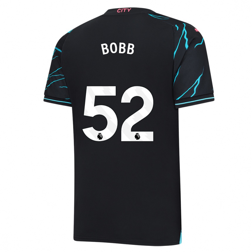 Hombre Fútbol Camiseta Oscar Bobb #52 Azul Oscuro Equipación Tercera 2023/24