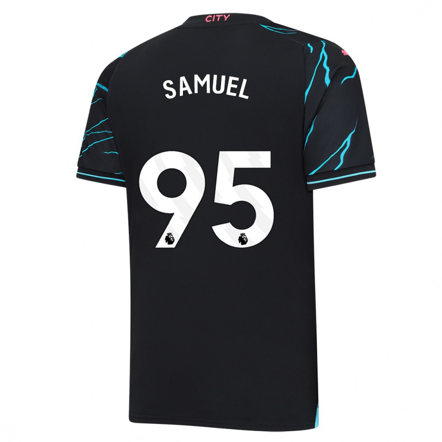 Hombre Fútbol Camiseta Lakyle Samuel #95 Azul Oscuro Equipación Tercera 2023/24